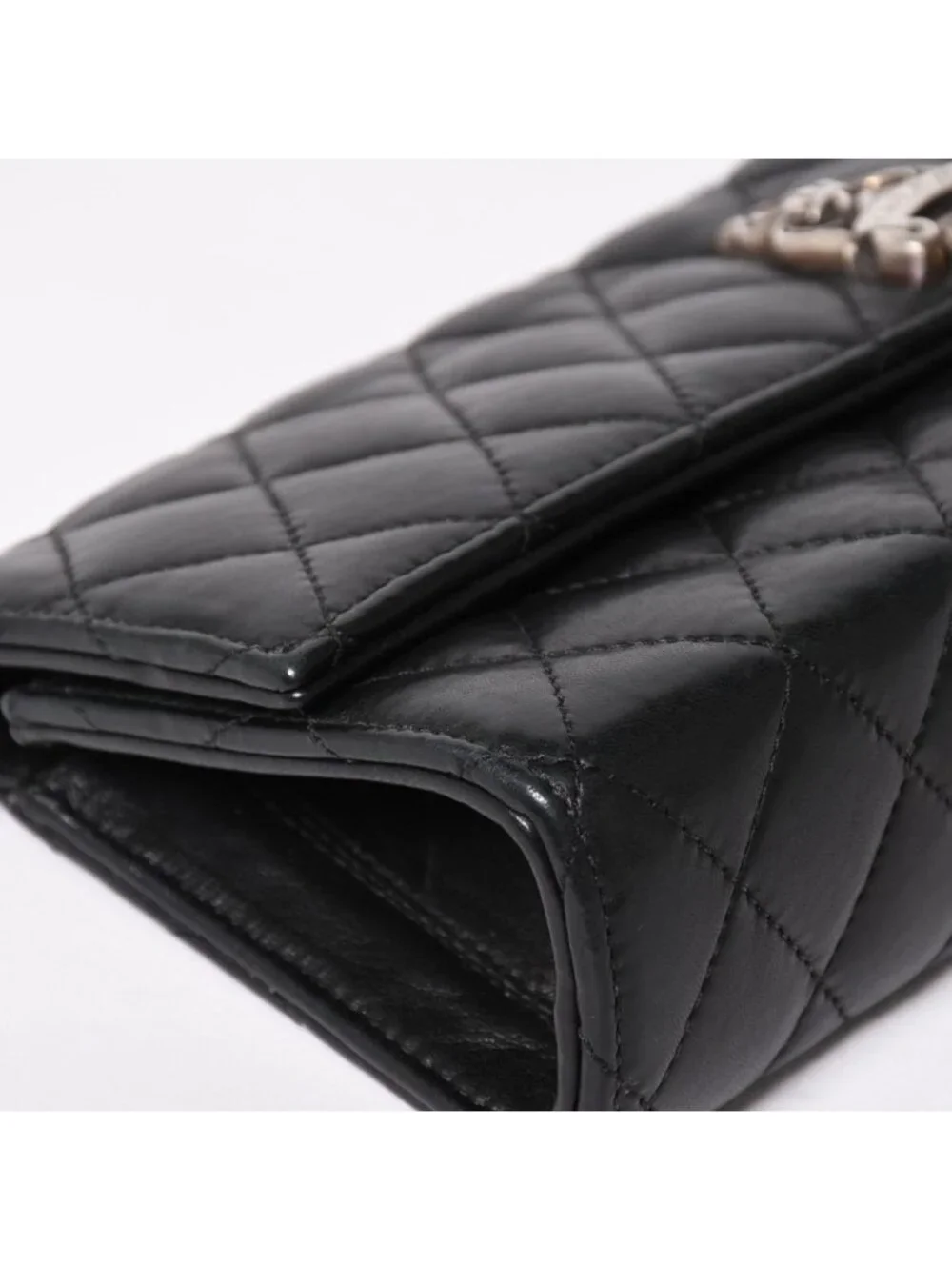 Chrome Hearts Dinner Clutch Large Dagger Matelasse Lambskin Black